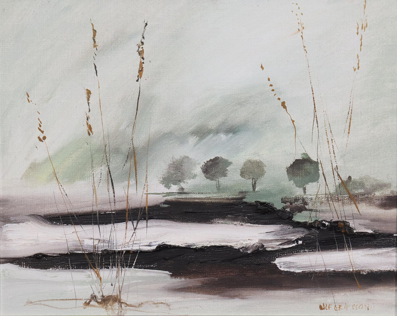 ULF ERIKSSON. oil on canvas, landscape.