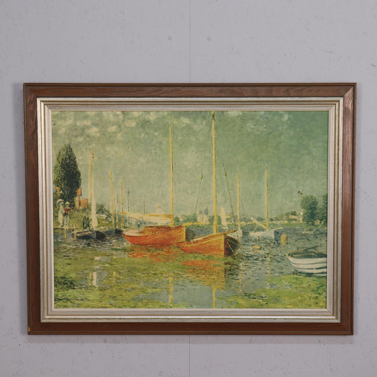 CLAUDE MONET. EFTER. oljelitografi, "Båtar vid Argenteuil".