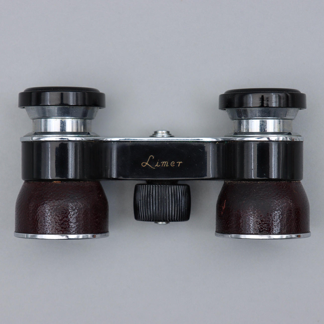 BINOCULARS IN CASE, LIMER OTC 2.5x, 1900'S.