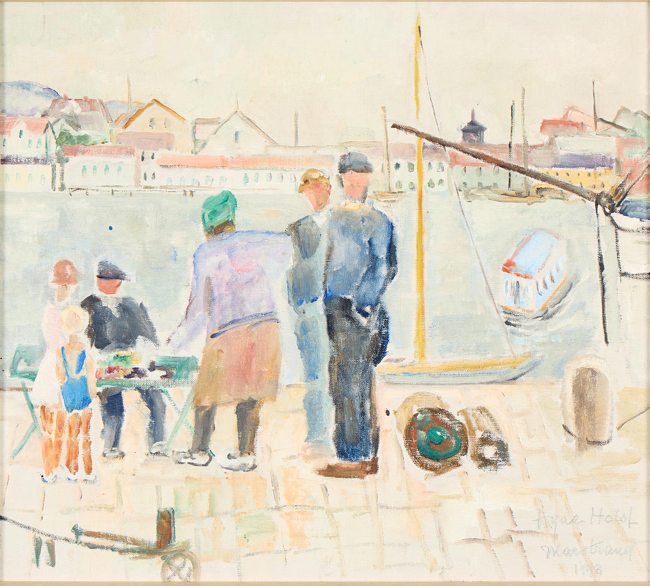 AGDA HOLST. Harbour motif from Marstrand.