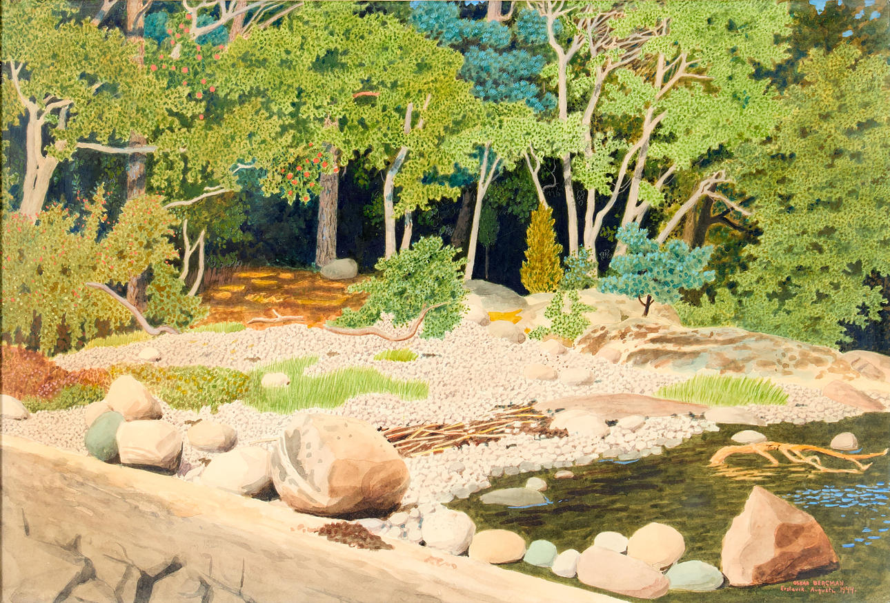 OSKAR BERGMAN. "Strand vid Erstavik".