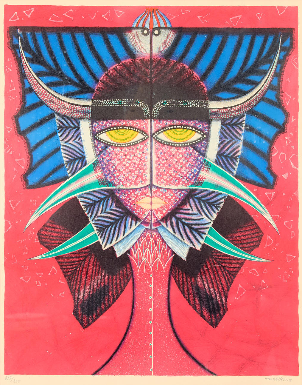 MAX WALTER SVANBERG. Lithograph in colour, signed Max Walter S and dated 56, numbered 219/250.