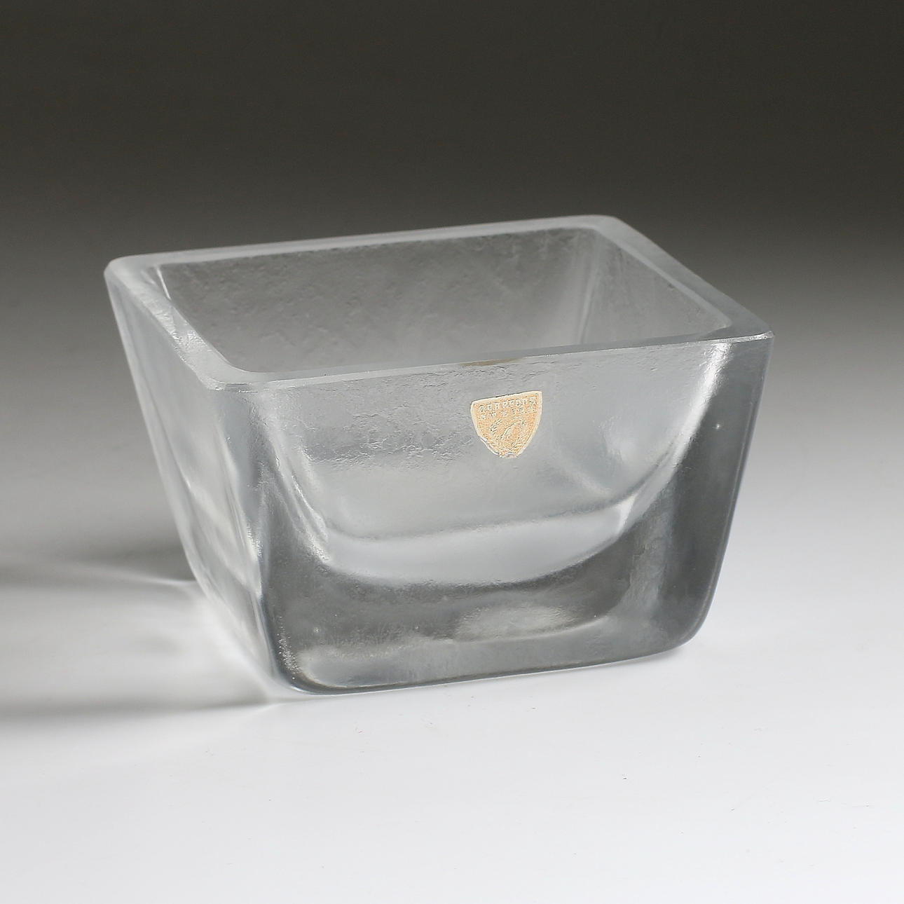 SKÅL, kristall, funkis, "Iced", Vicke Lindstrand, Orrefors, formgiven 1936.