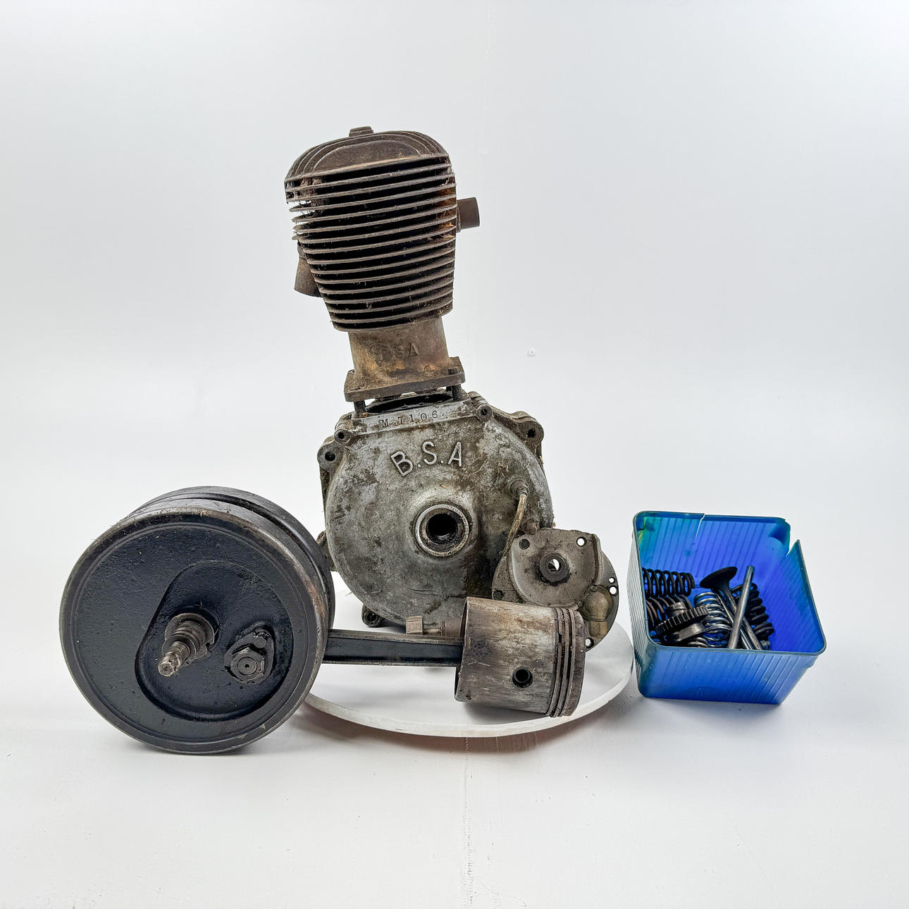 BSA, motor, 500 cc, ca 1926, England.