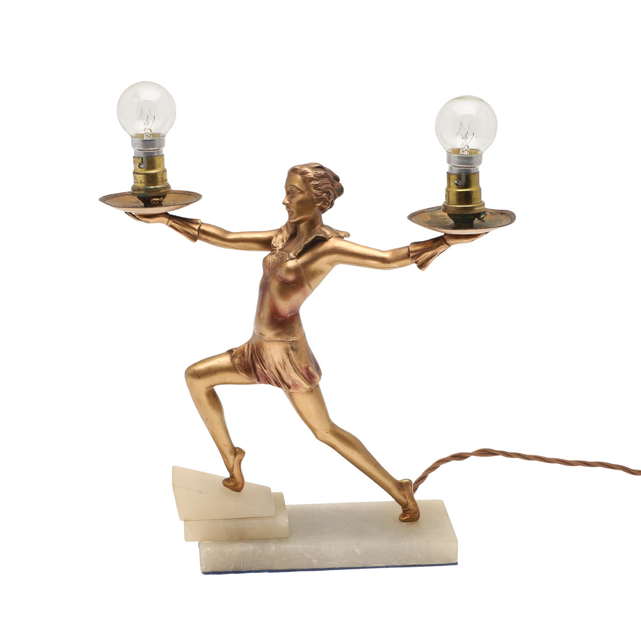 ART DECO FIGURAL LAMP.