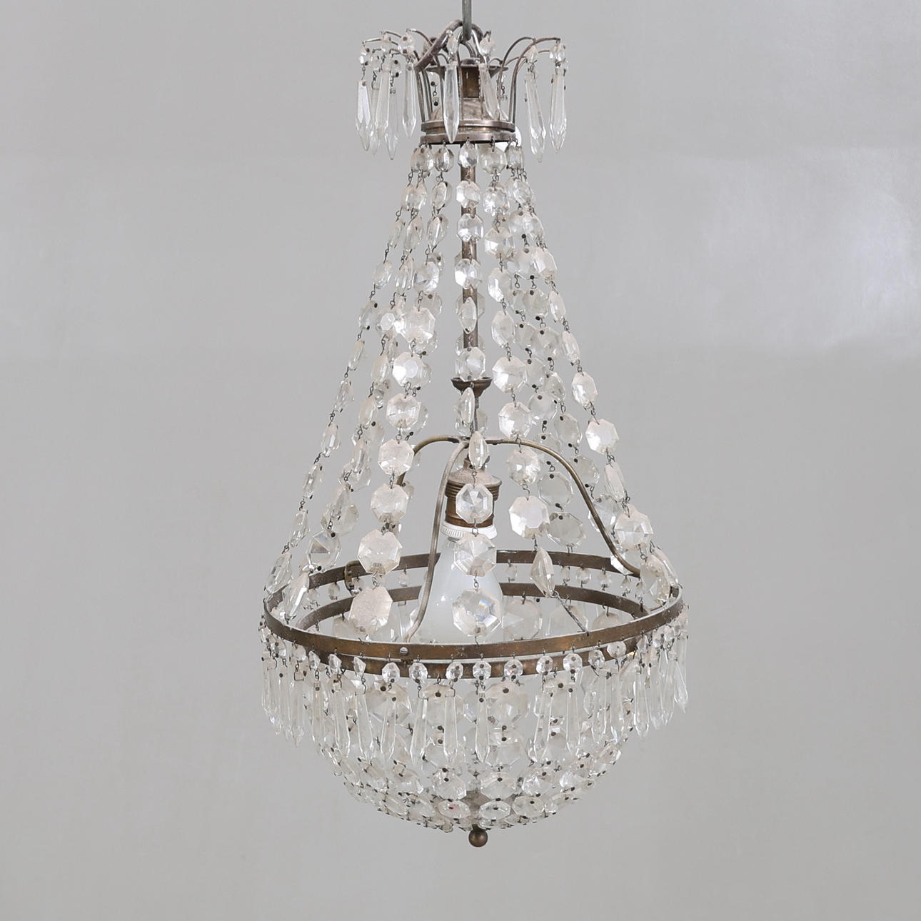 CEILING CHANDELIER, 20th century.