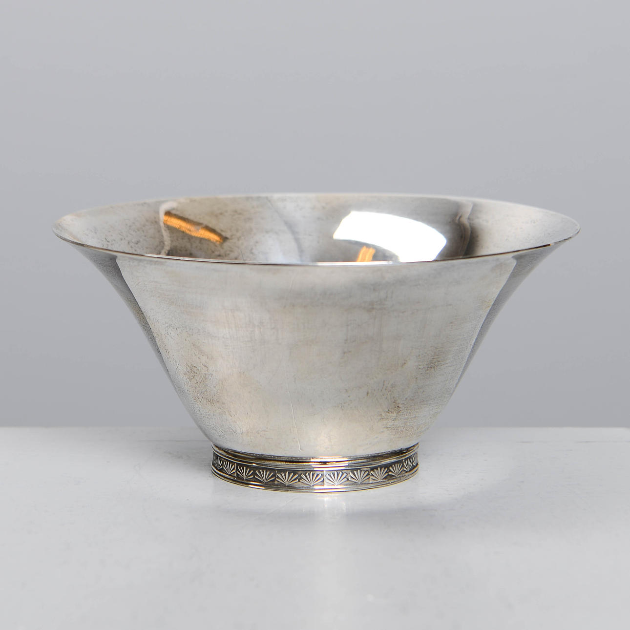 WIWEN NILSSON. Bowl, sterling silver, dated 1960, signed.