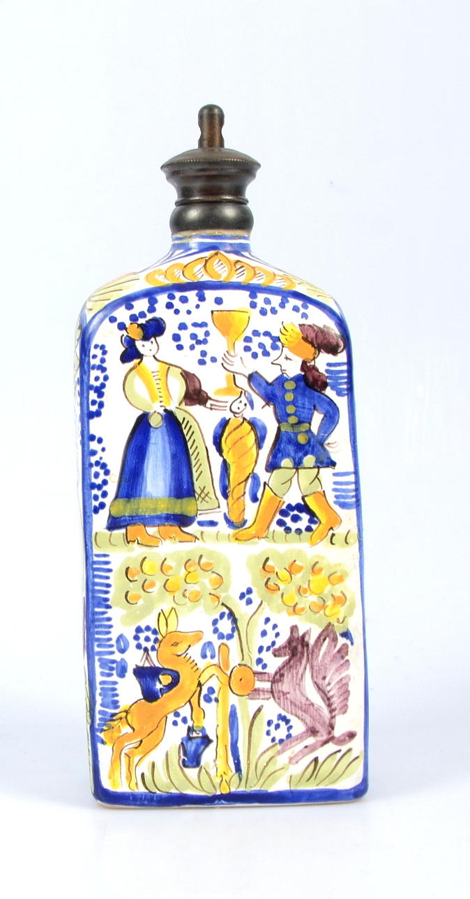 FLASKA, fajans, 1900-tal.