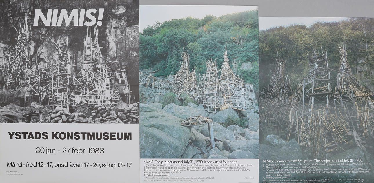 NIMIS, THREE POSTERS, 1983 AND 1985. Art - Engravings & Prints - Auctionet