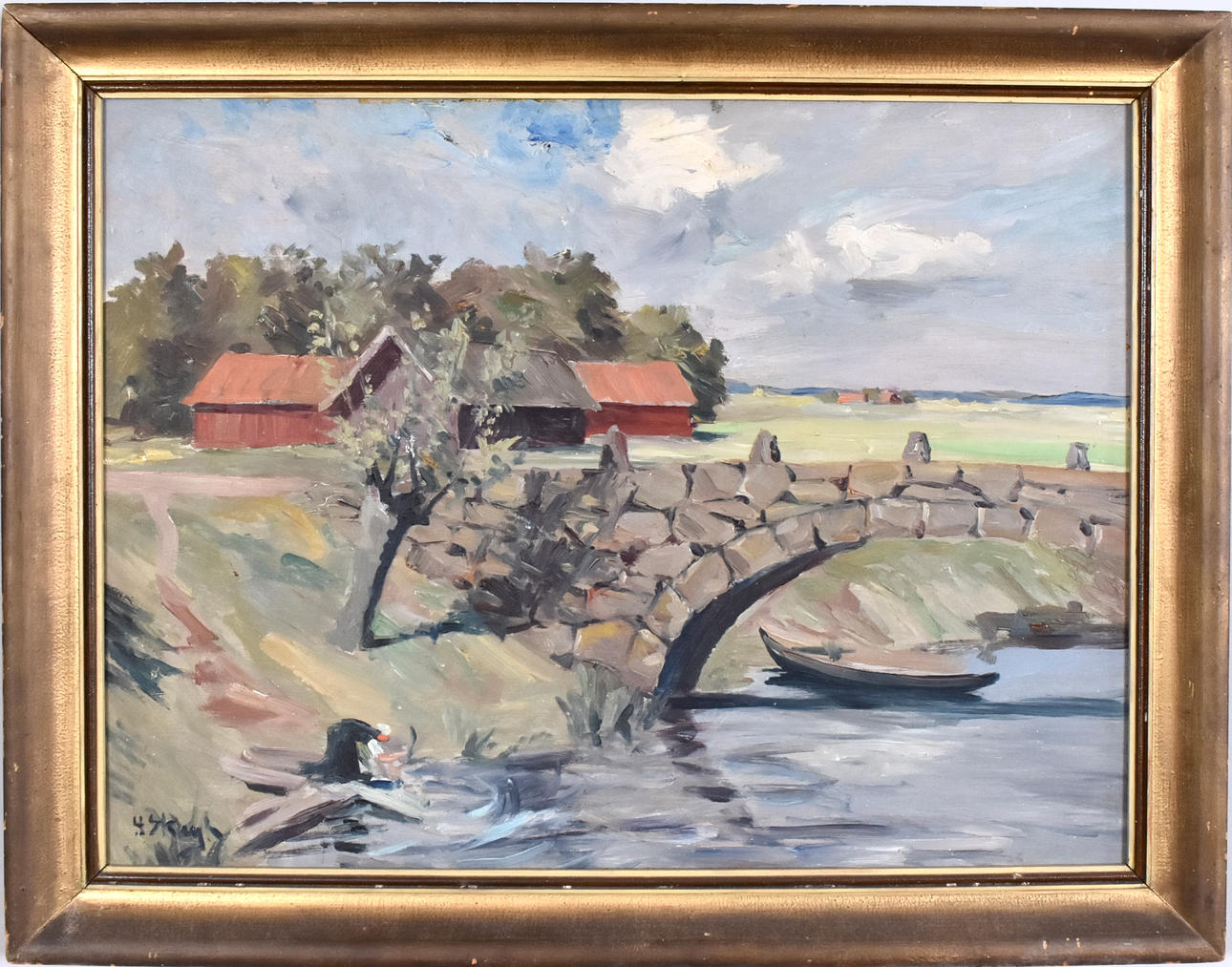 HENRIK SKAGH. Oil on panel.