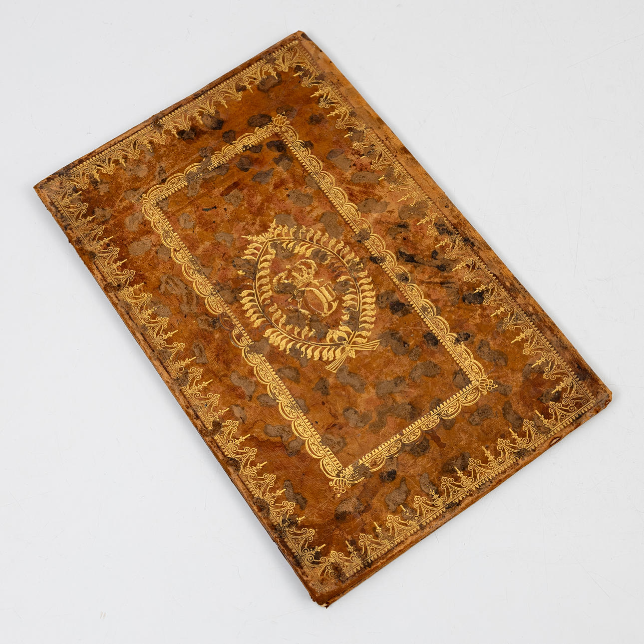 ARM/FOLDER, for shield letters, with crowned monogram C XII ...