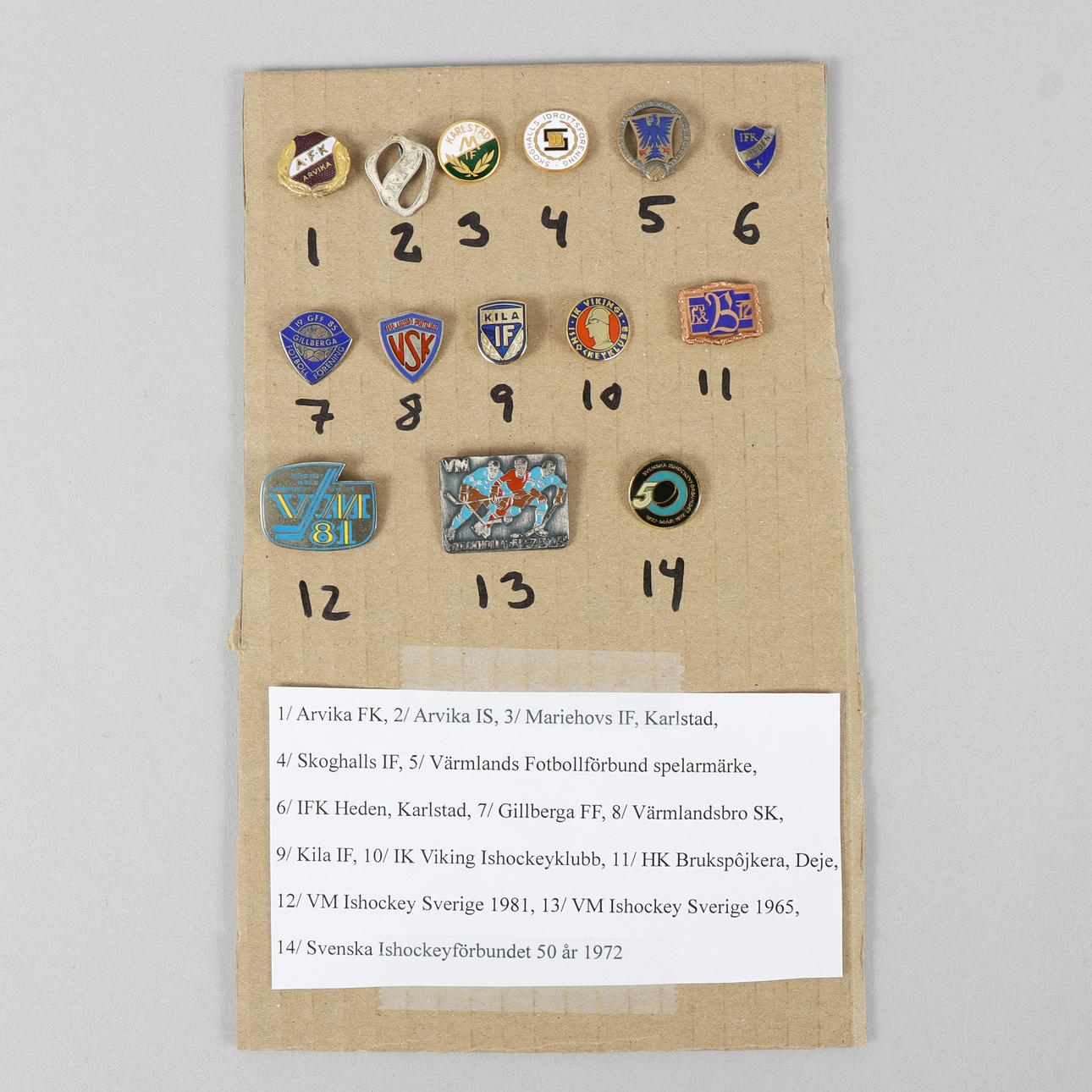 KLUBB- OCH FÖRBUNDSNÅLAR.