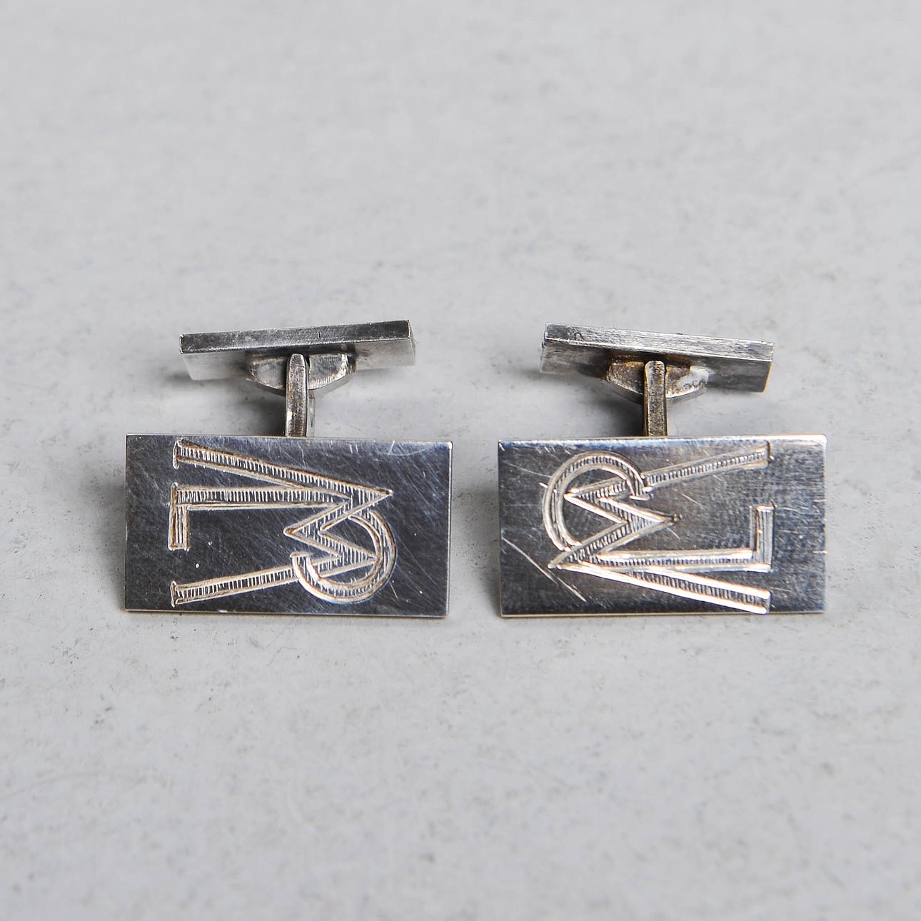 WIWEN NILSSON. Cufflinks, sterling silver, 1961.