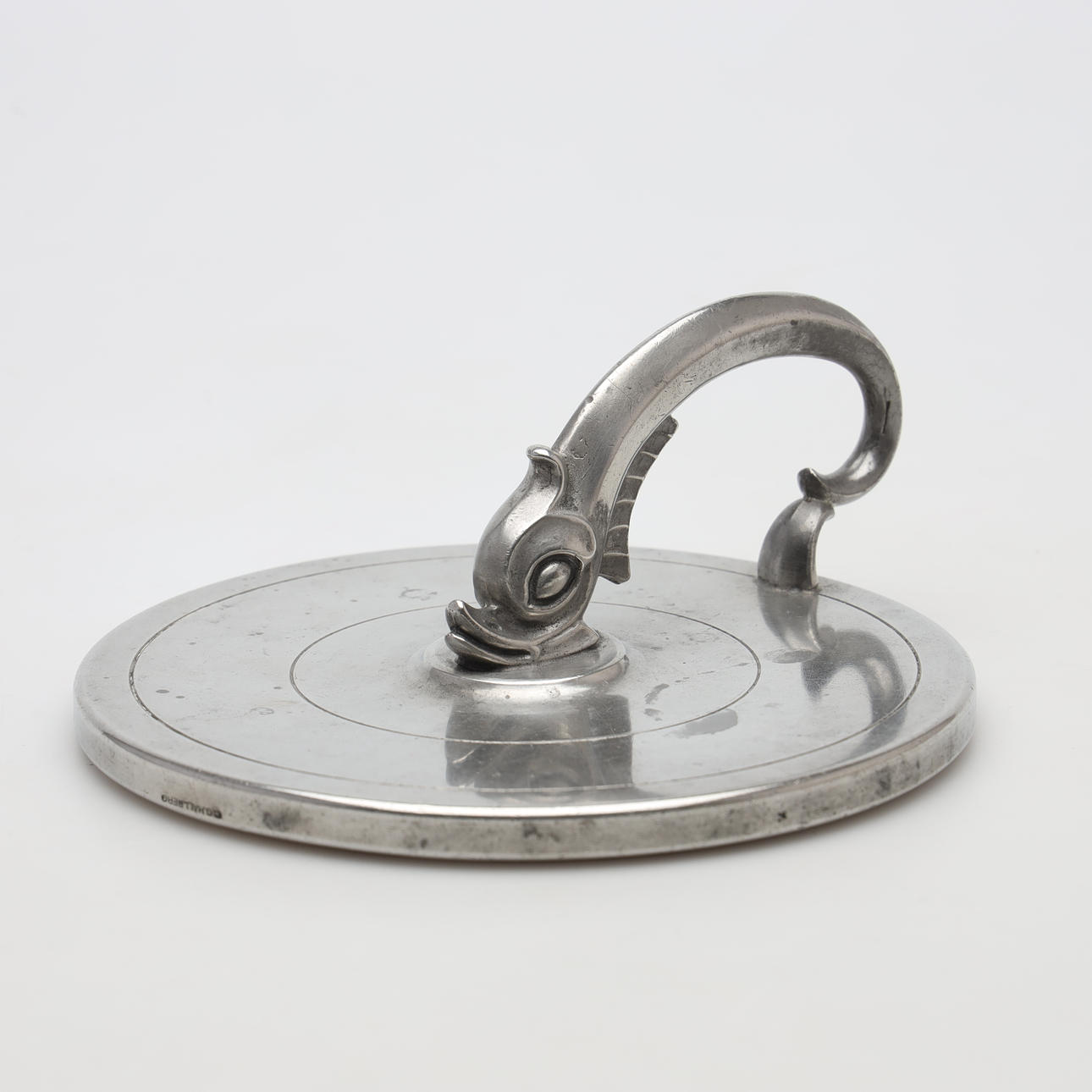 HANDSPEGEL, tenn, art-deco, C.G. Hallberg.