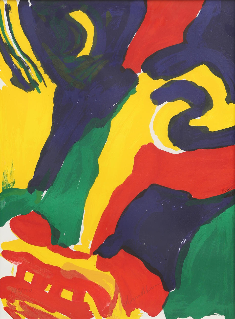 BENGT LINDSTRÖM. Figure composition, lithograph, signed and numbered 123/150.