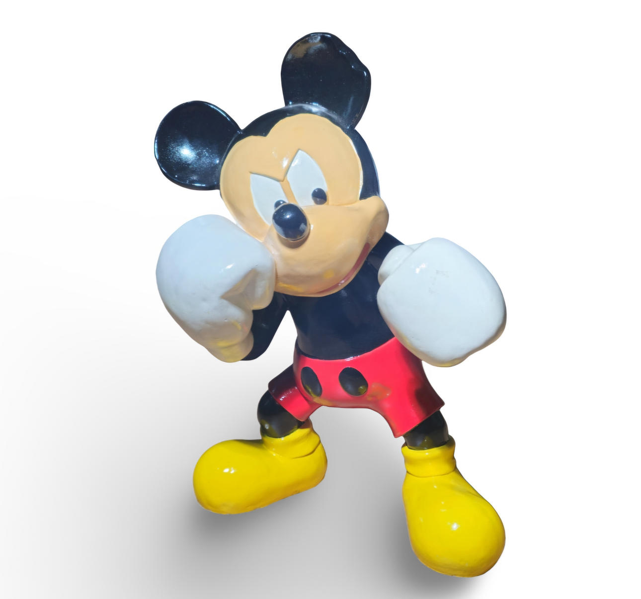 Mickey figure in painted resin.