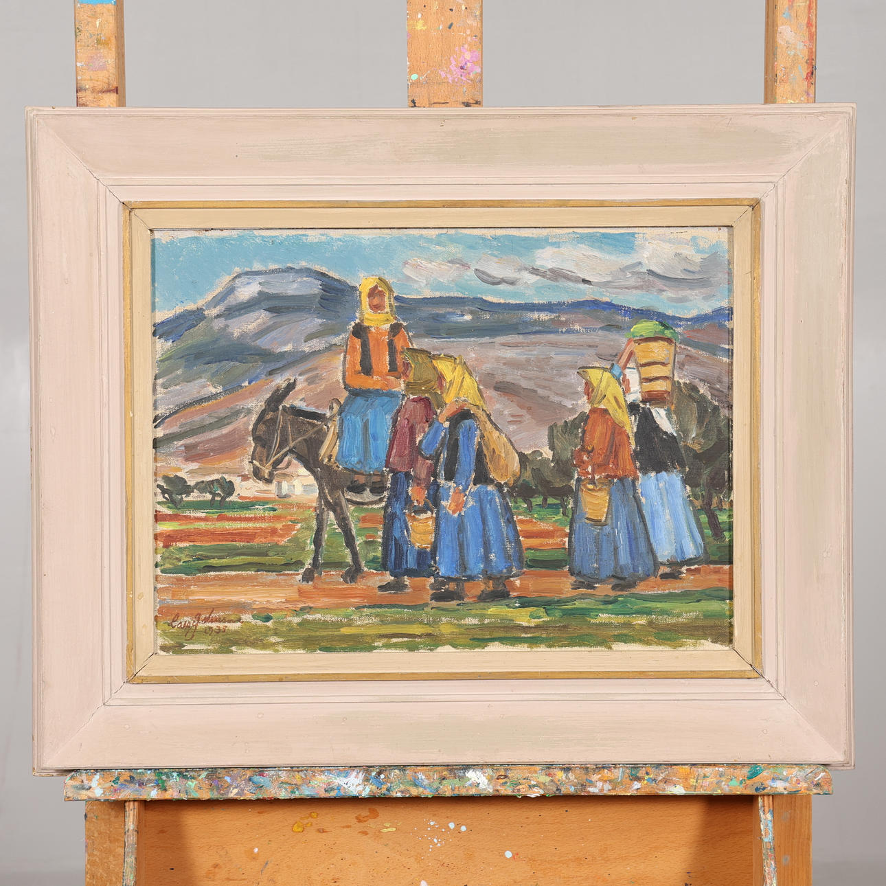 LASSE JOHNSON. OIL ON PANEL, signed.