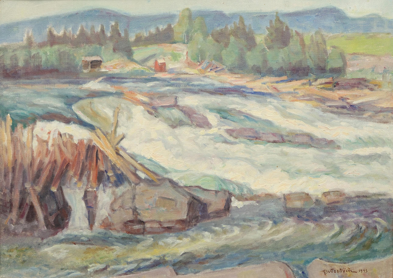 GÖSTA WESSTRÖM. oil on canvas, signed and dated 1943.