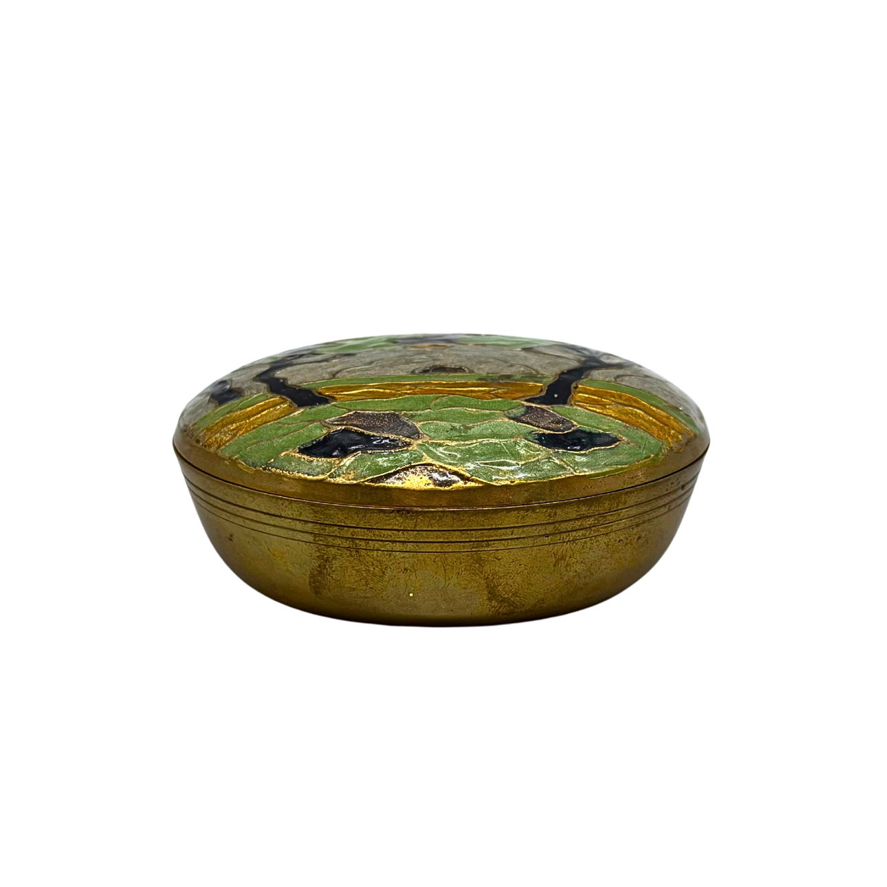 BMF BOWL, BRASS; ENAMEL.