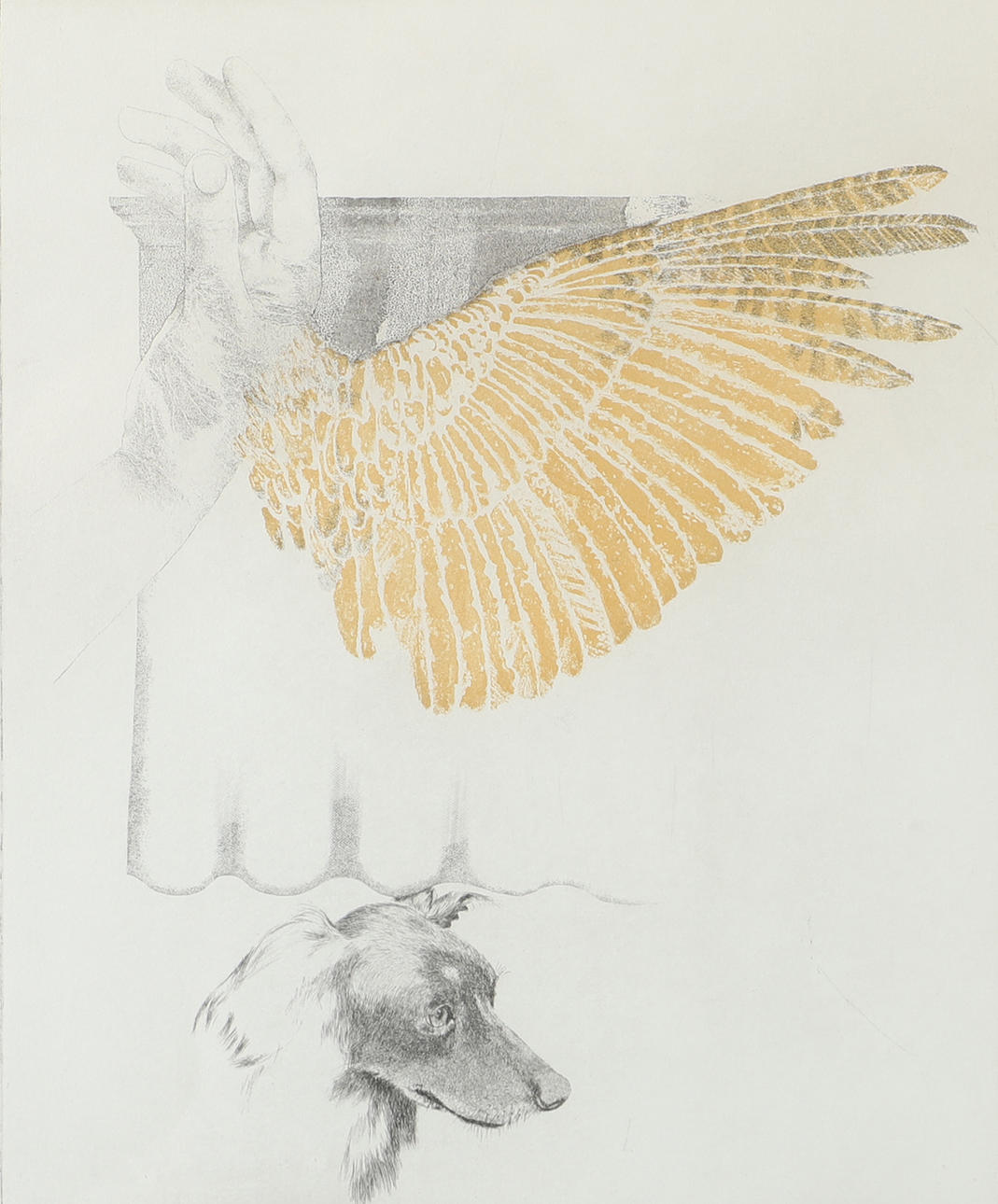 BERTIL MAURITZON. “The Guardian in Balarin”, etching, signed.