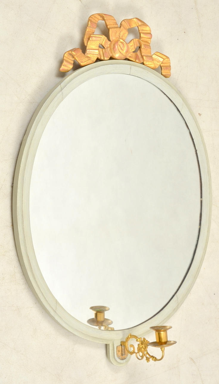 SPEGELLAMPETT, gråmålad, 1800-tal.