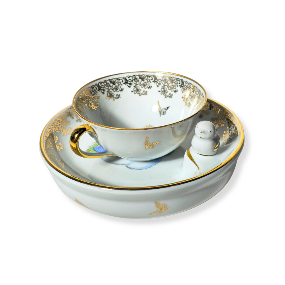 LIMOGES CHILDREN'S PLATE AND CUP.