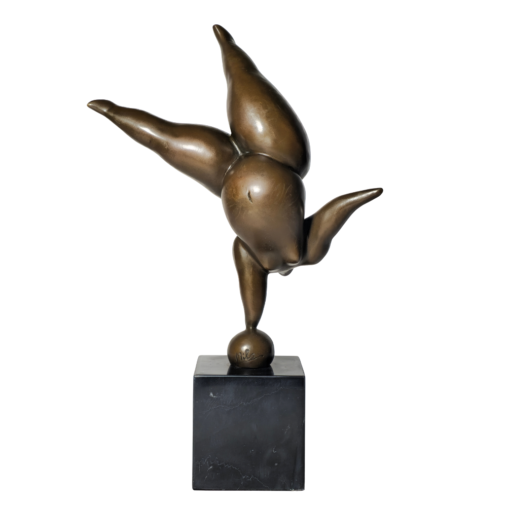 BOTERO STYLE BRONZE GYMNAST.