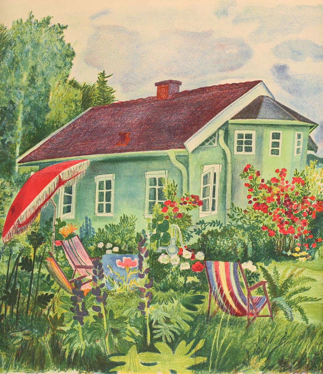 EVY LÅÅS. Color lithography.