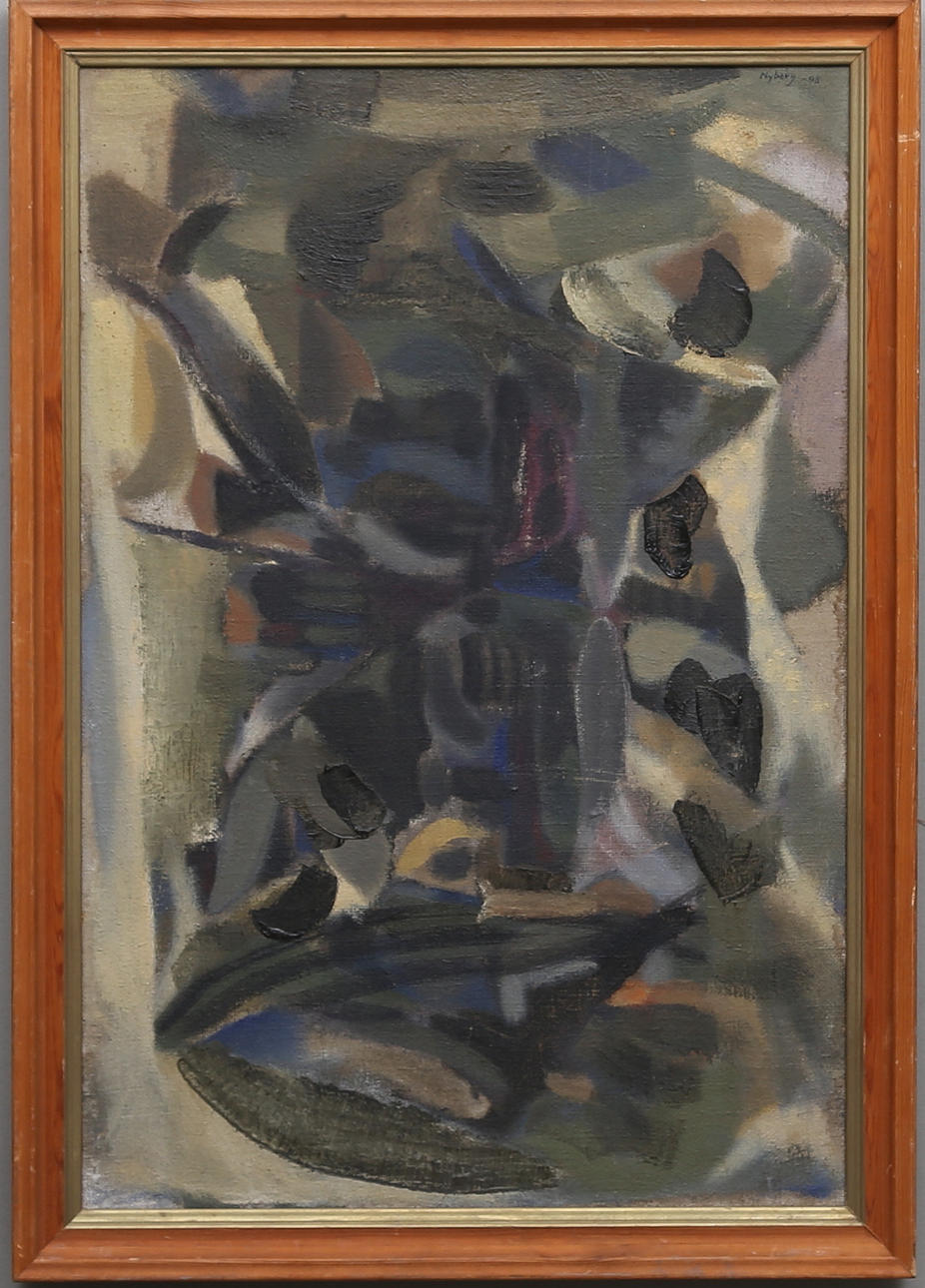 HENNING NYBERG. "Aquarium". Olja på duk, signerad och daterad -48.