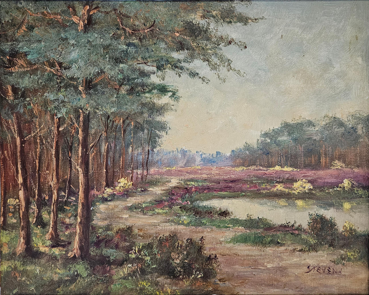 OIDENTIFIERAD KONSTNÄR. Oil on canvas, signed Stevens.