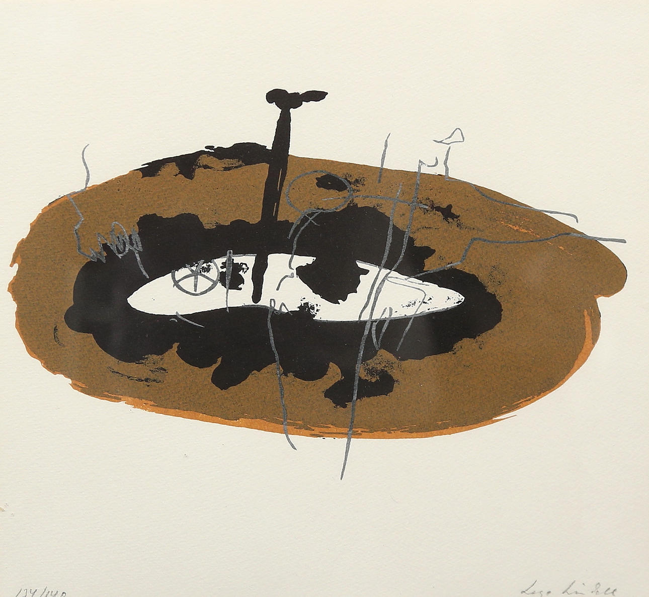 LAGE LINDELL. Lithograph signed and numbered 134/140.