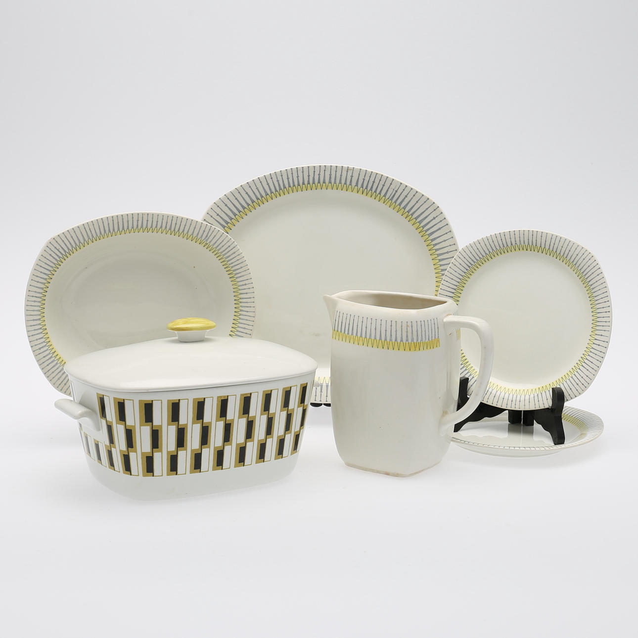 PORSLIN, 6 delar, Rörstrand samt GEFLE.