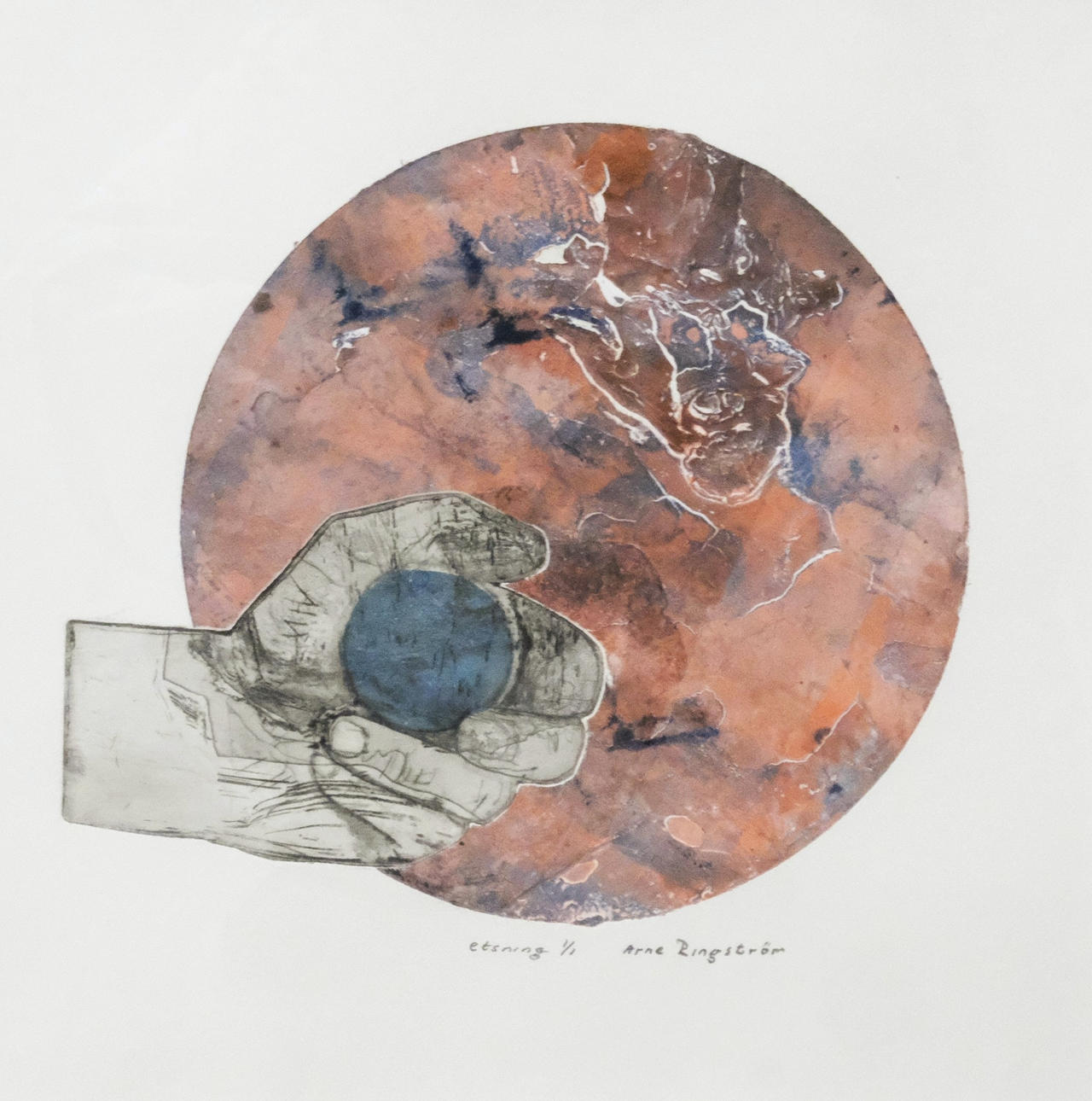 ARNE RINGSTRÖM. ETCHING, COMPOSITION.