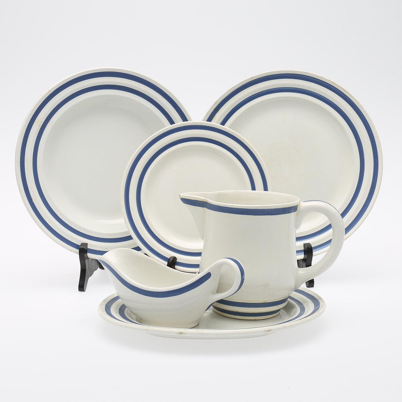 SERVISDELAR, 17 delar, flintgods, "Atlanta", Wilhelm Kåge, Gustavsberg.