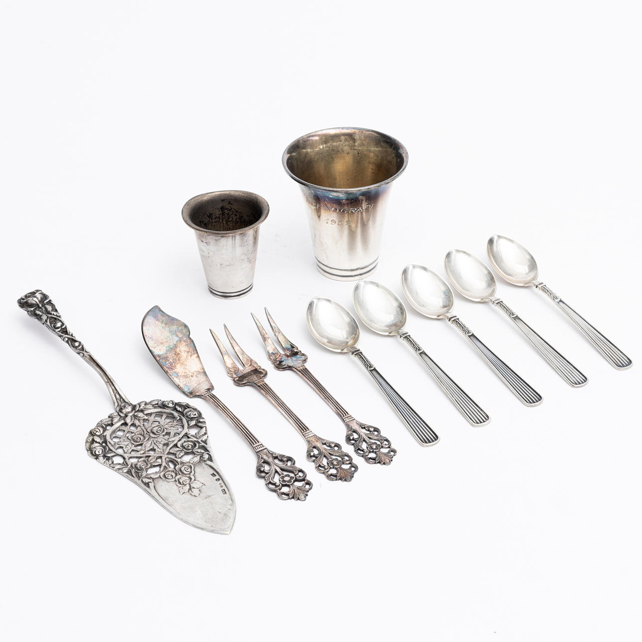 MISCELLANEOUS SILVER, 11 pieces, various masters, blah MGAB.