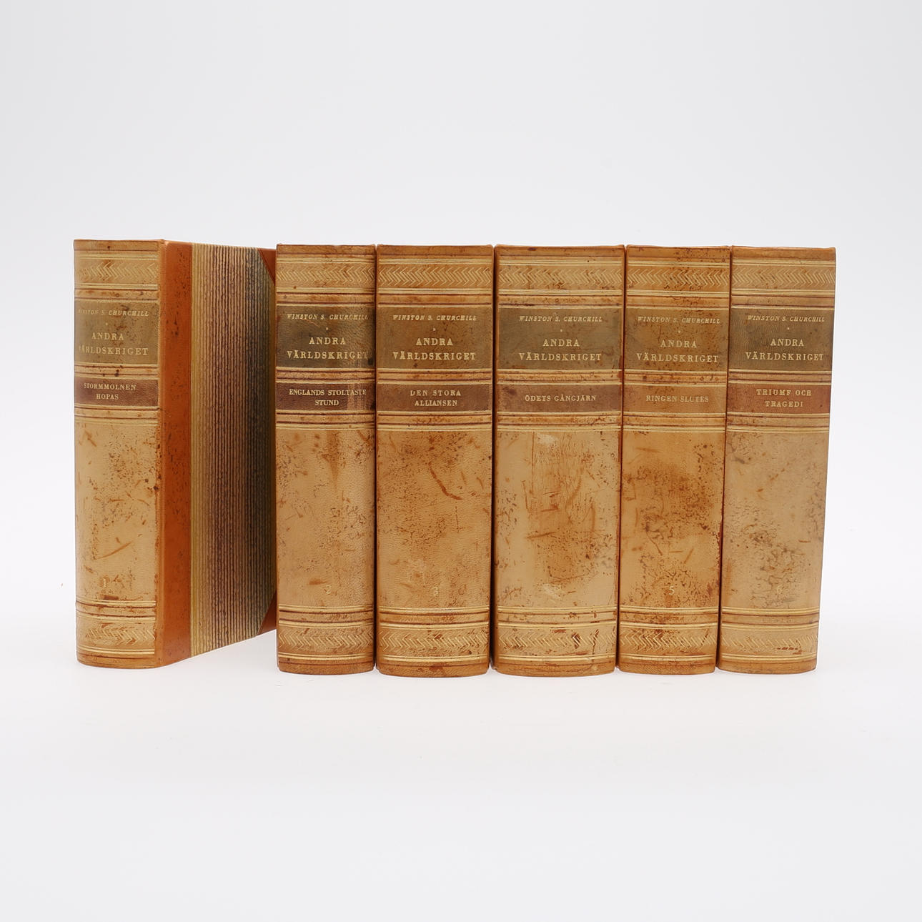 WINSTON CHURCHILL. Andra världskriget. 6 volymer, Skoglunds 1948-1954.