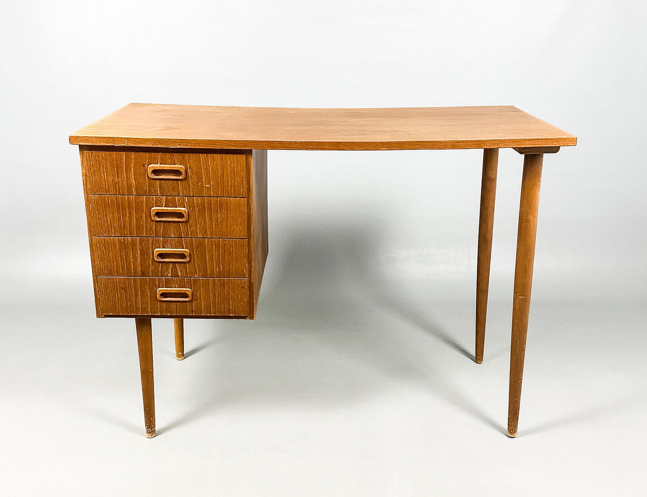 A desk, teak, beech, 1950s/60s.