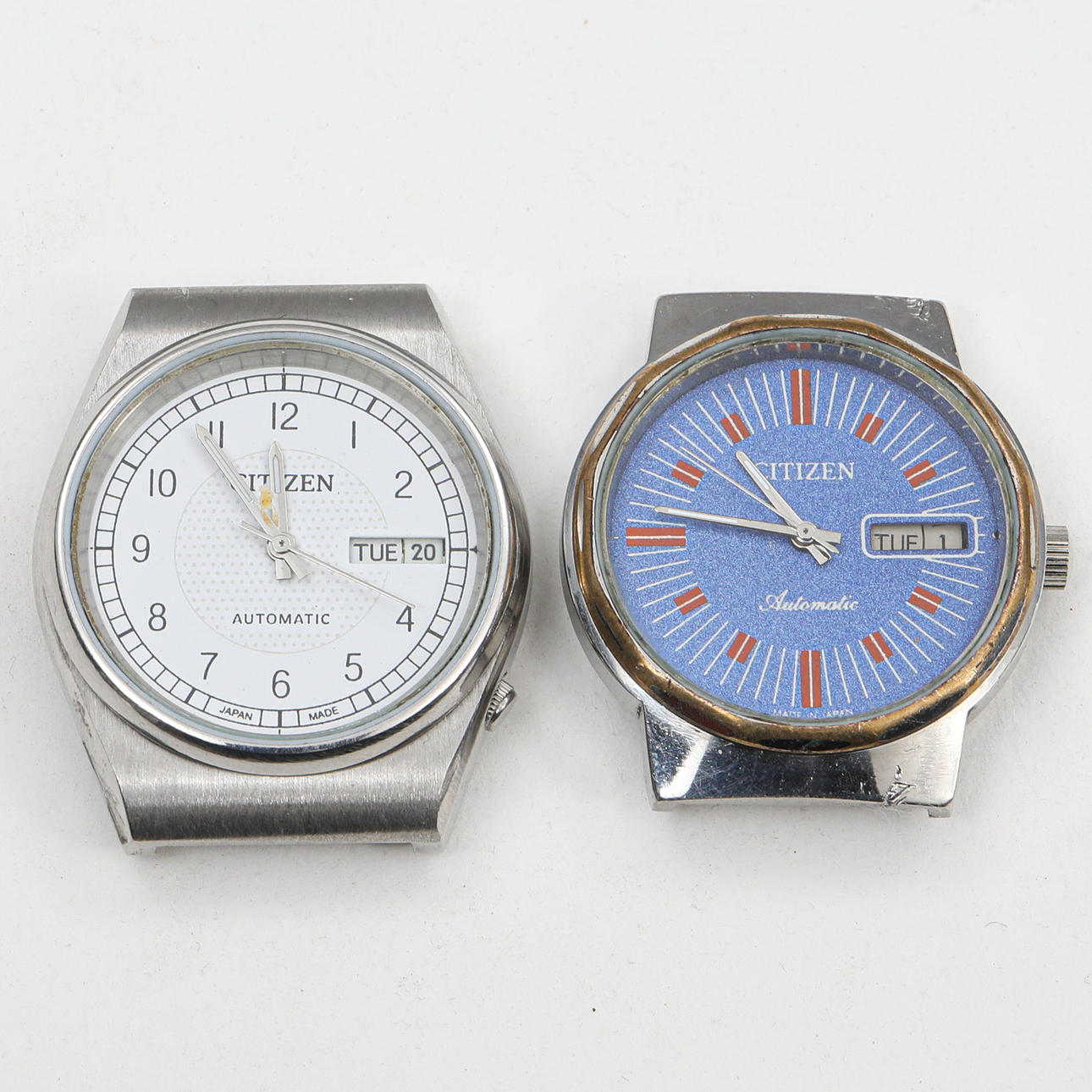 WRISTWATCHES, 2 pieces, Citizen automatic, 1970s.