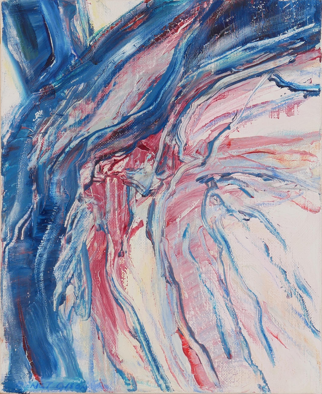 BENGT OLSON. Abstract composition, oil on canvas, signed Bengt Olson.