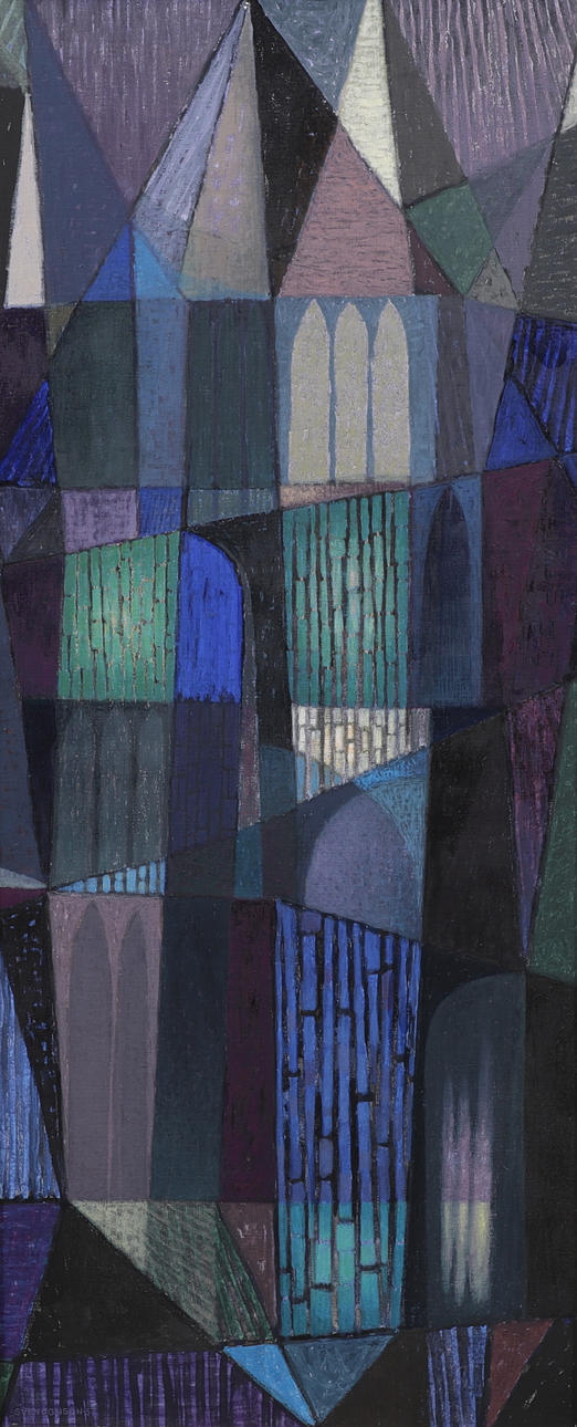 SVEN JONSON. “Vertical coposition”, oil on canvas, signed, dated -57.