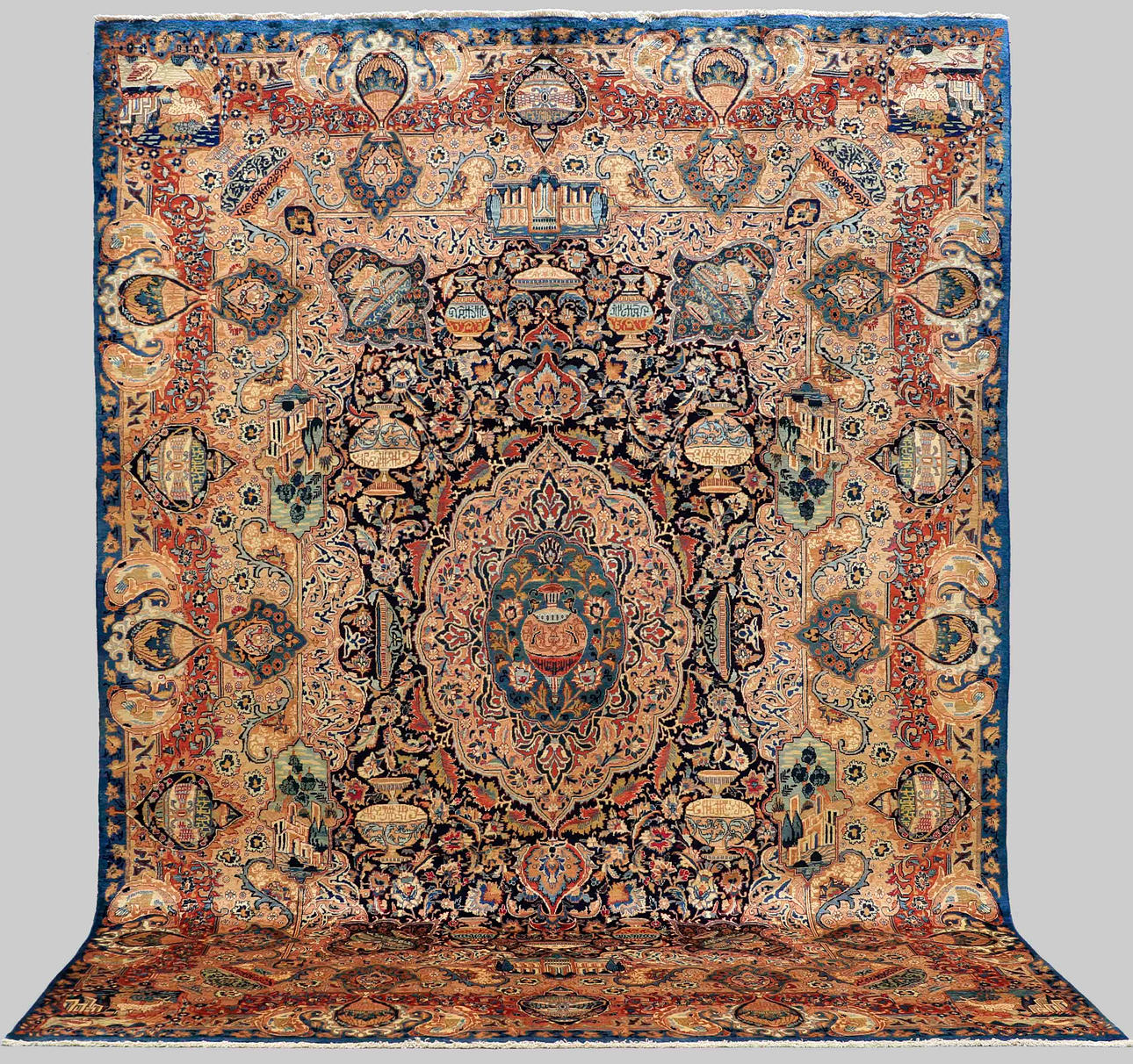 ORIENTMATTA. Figural Kashmar, 404 x 300 cm.
