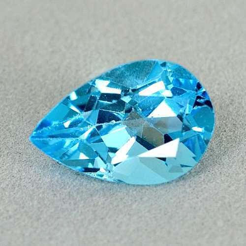 SWISS BLÅ TOPAS 7,73 CT. Certifikat.