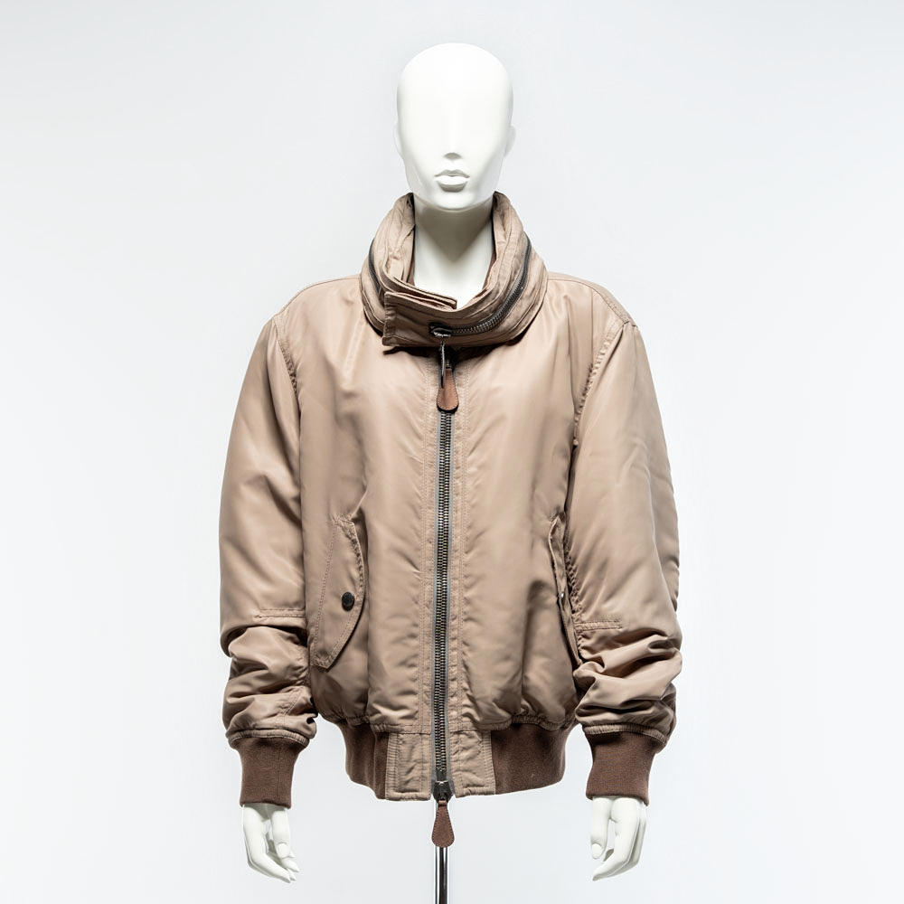 BURBERRY GREEN BOMBER JACKET, SIZE 54.