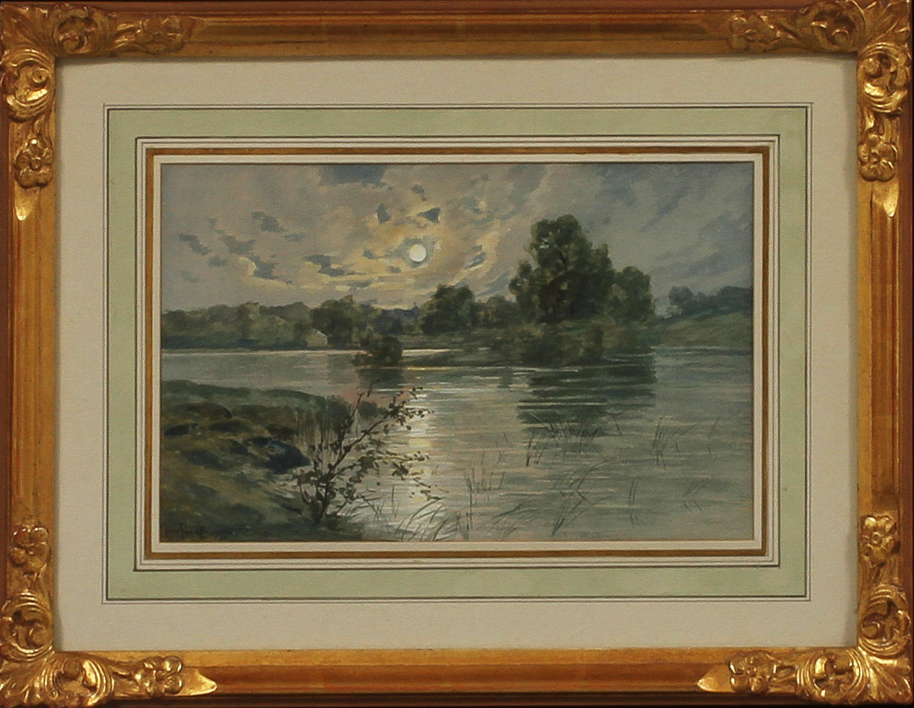 ANNA GARDELL ERICSSON. Sjölandskap, akvarell, signerad.