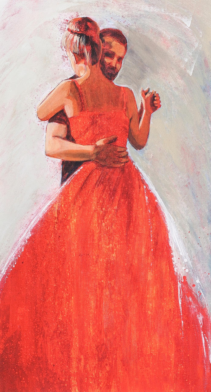 INGRID DRAMISKY. Lithograph, “Sista Dansen”, signed, numbered 102/120.