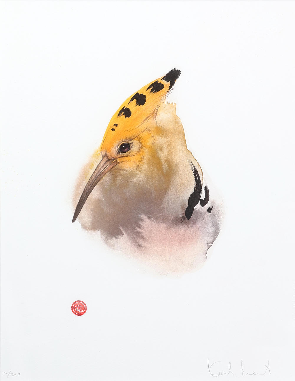 KARL MÅRTENS. Lithograph, "Härfågel", signed, numbered 112/250.