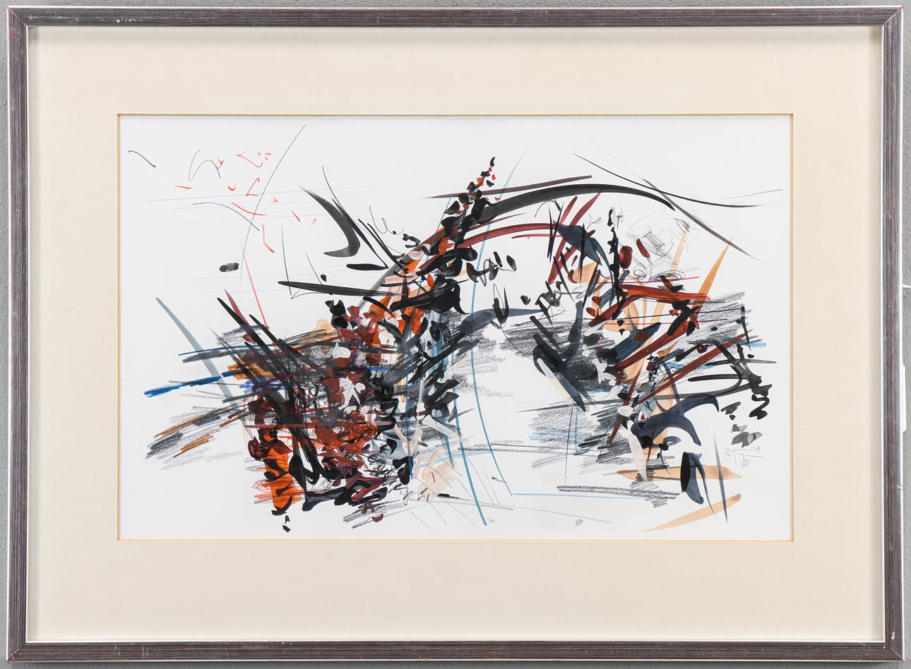 LARS SJÖGREN. Mixed media, signed.