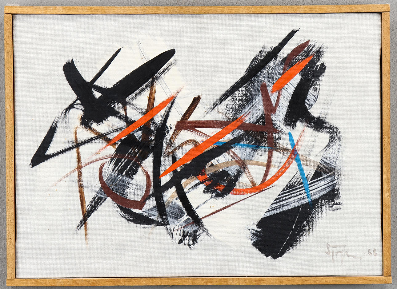 LARS SJÖGREN. Oil on canvas, signed -68.