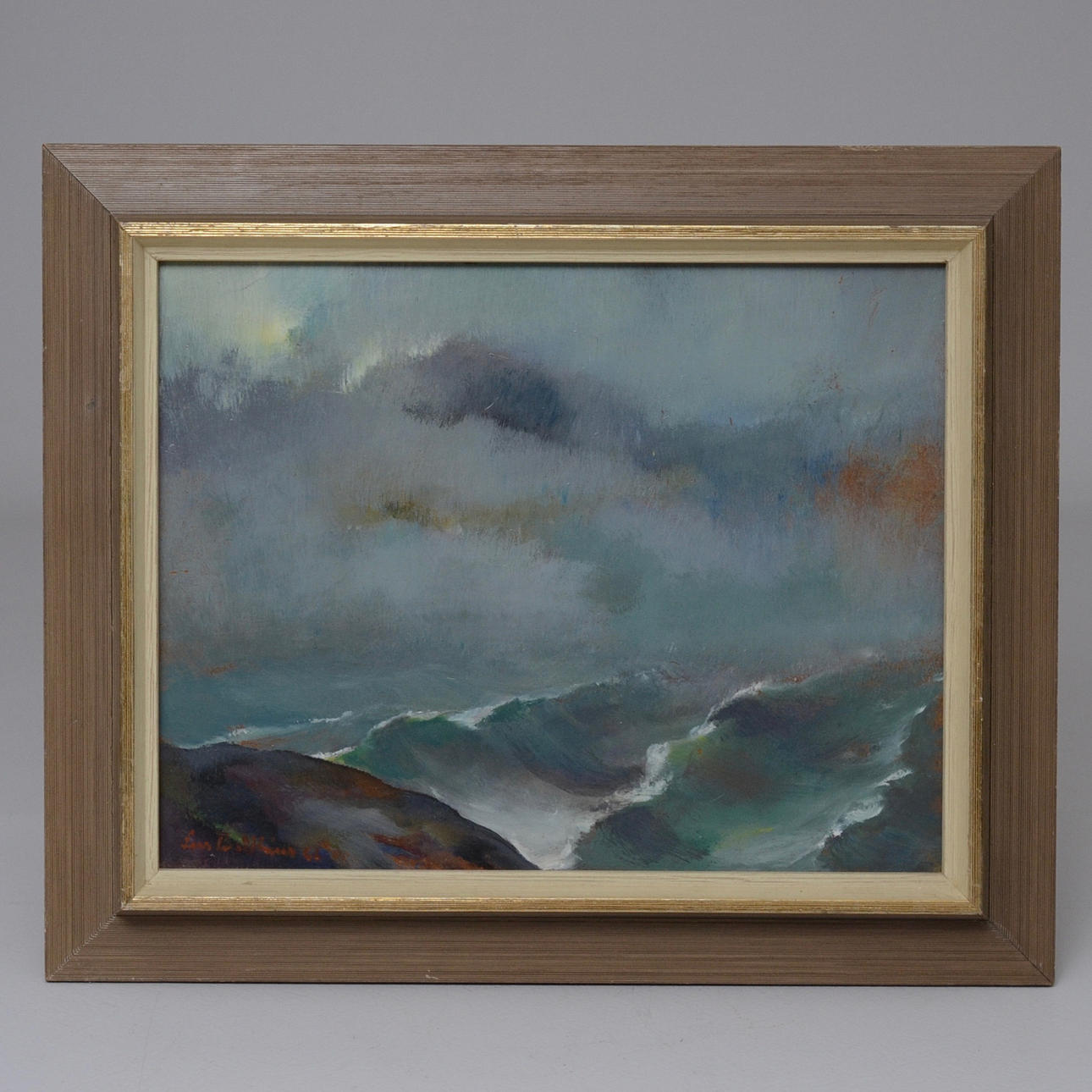 LARS BOEUTIUS. Motiv med stormande hav.