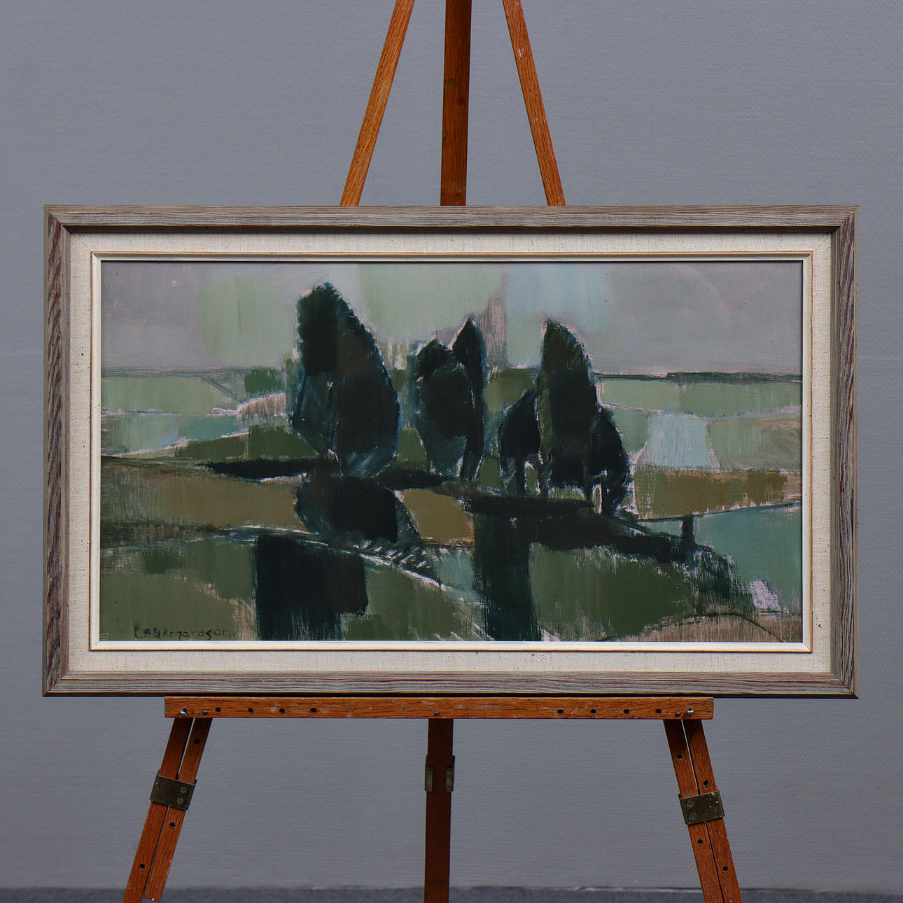 EBBE EBERHARDSON. OIL ON PANEL, SIGNED.